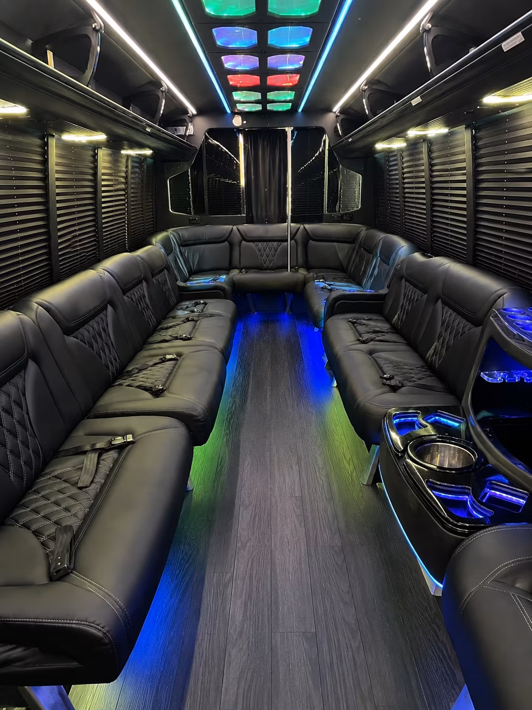 washington 20 passenger party bus interior