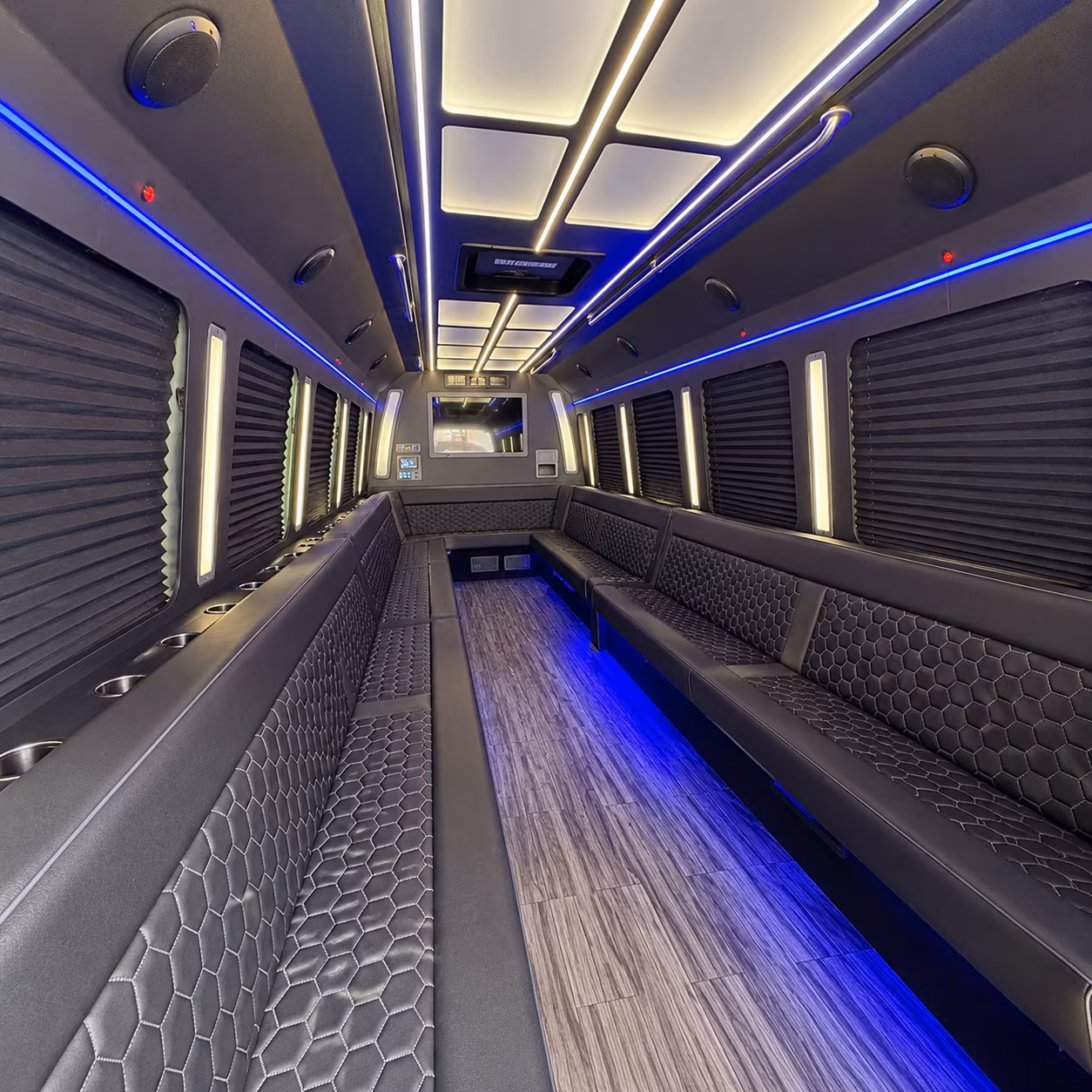 washington 30 passenger party bus interior